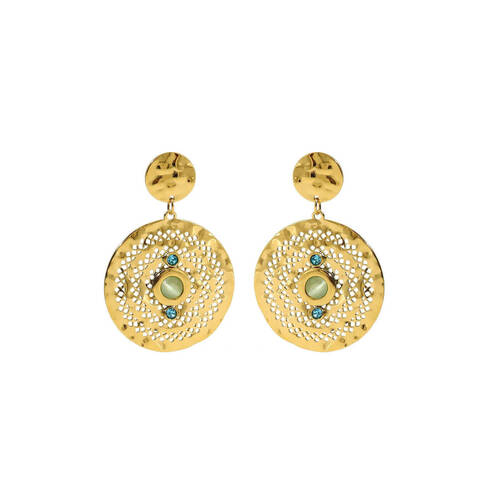 Boucles d\'oreilles en acier martelés