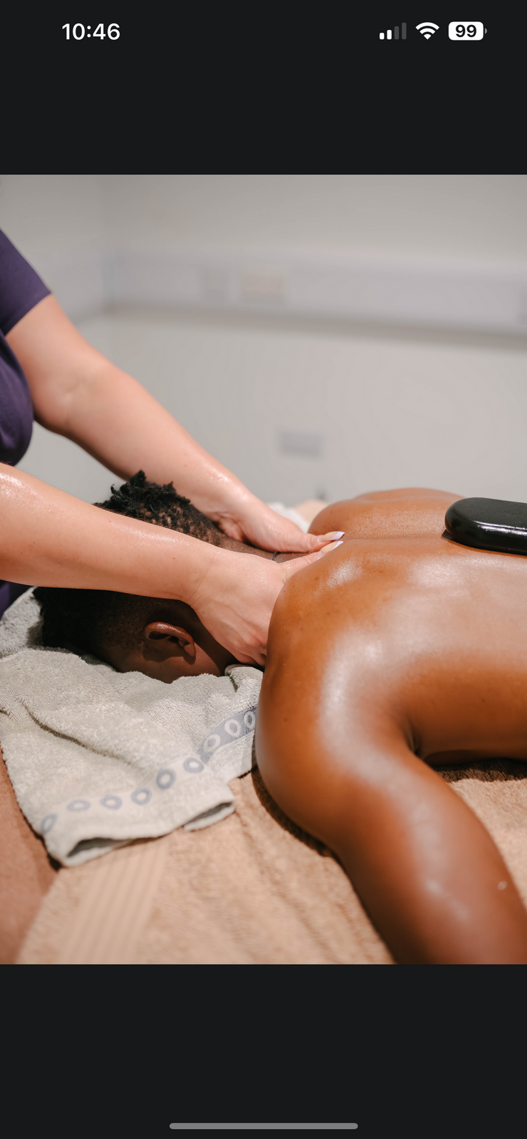 Hot stone massage 