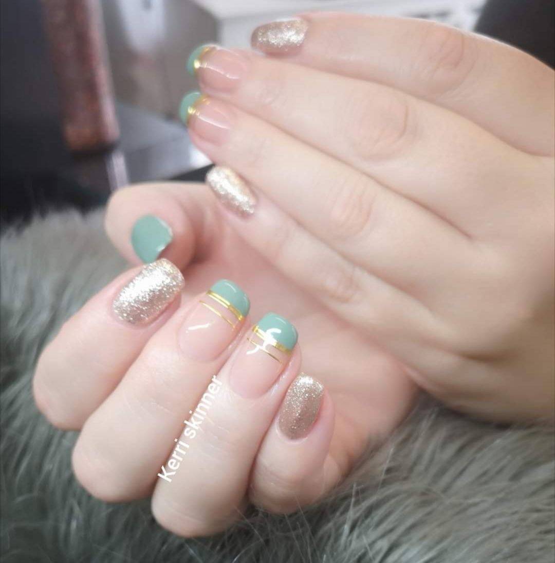 Russian manicure using rubber bases 