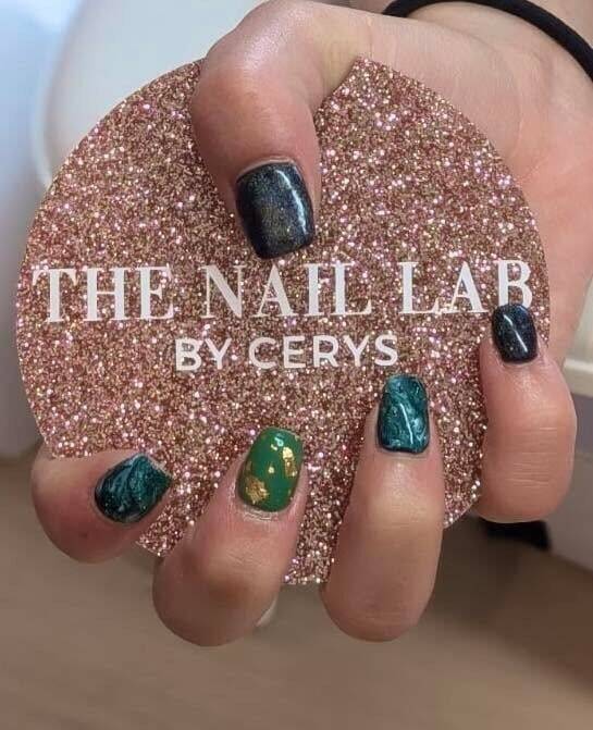 Green Marble & Glitter Set