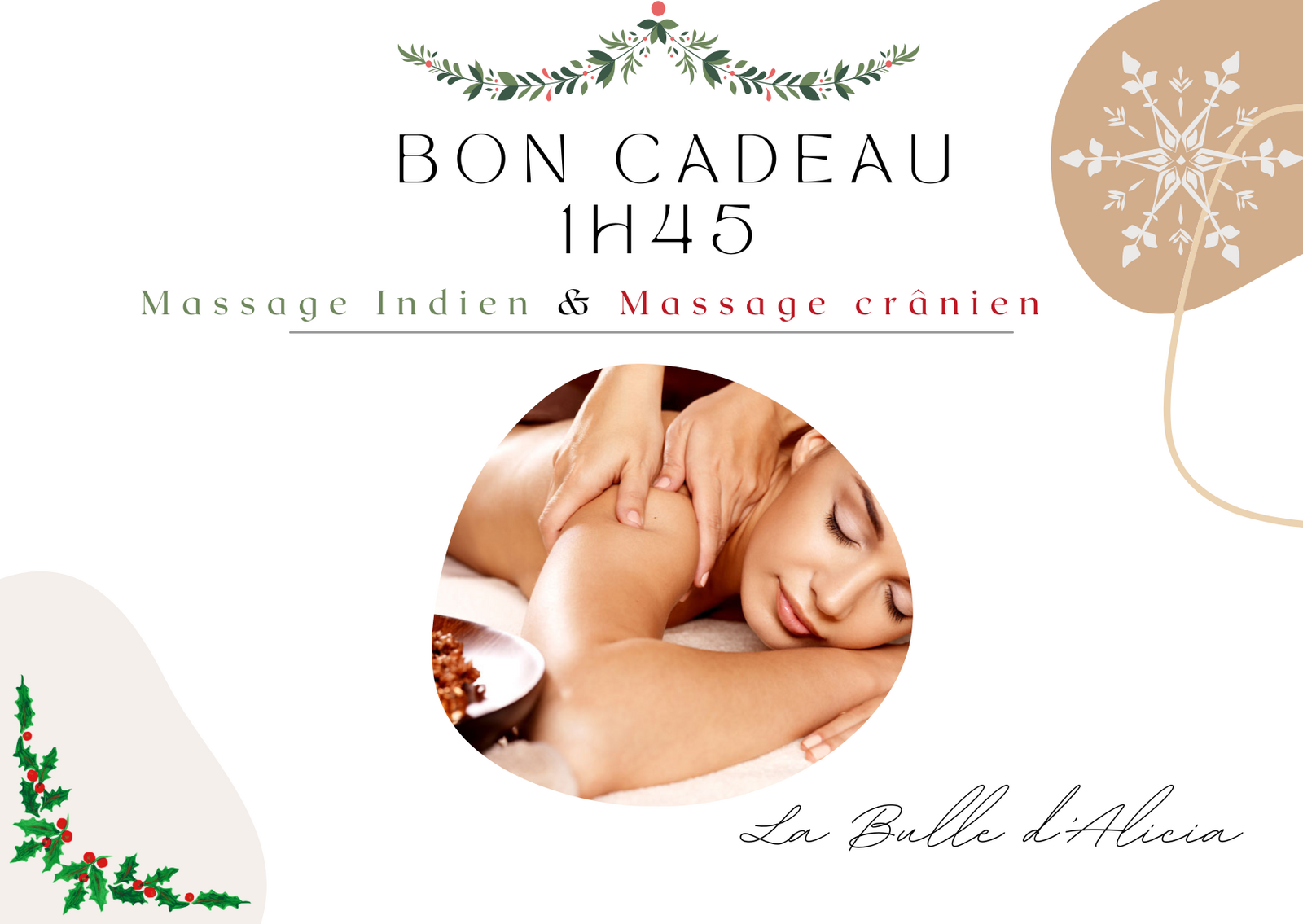 Bon cadeau - Massage Indien + Massage crânien  