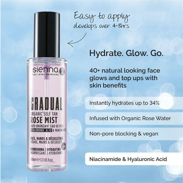 Gradual Organic Self Tan Rose Mist 100ML