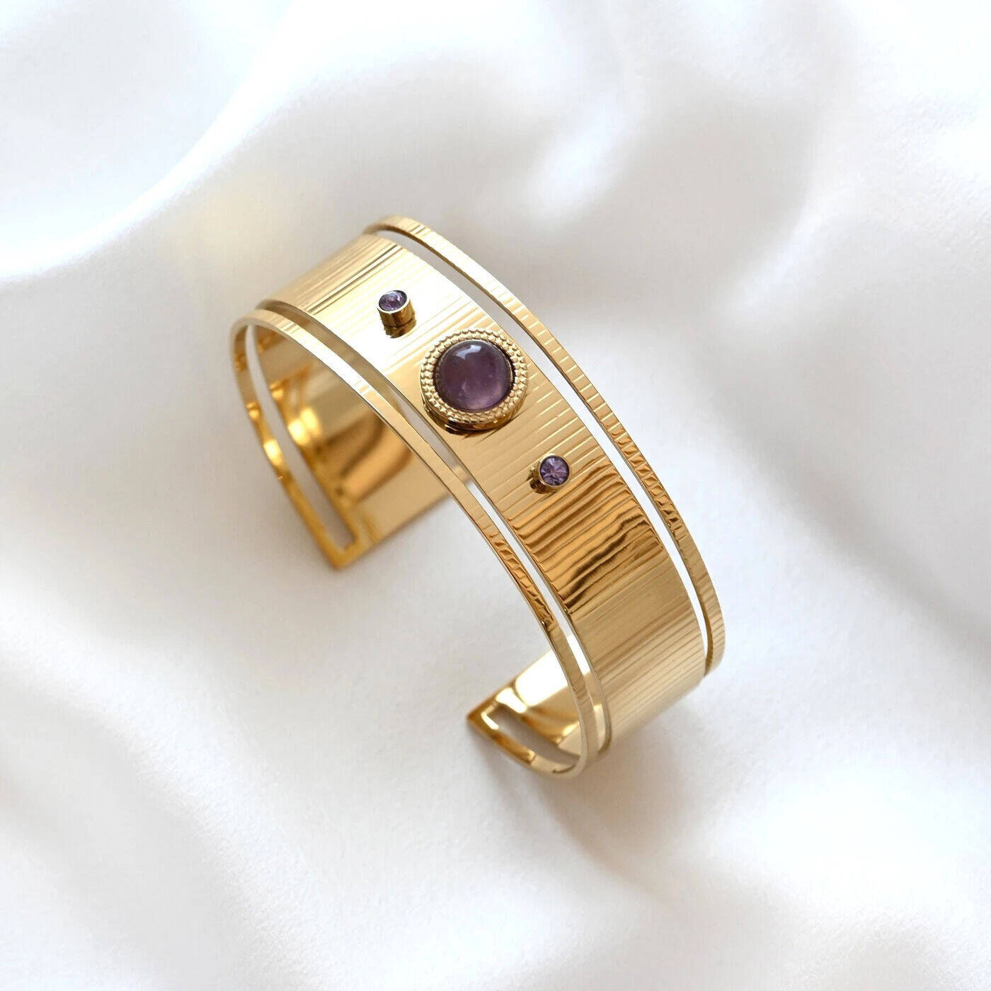 Bracelet rigide acier large 