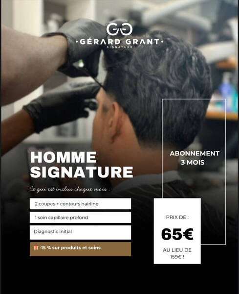 Abonnement Homme, signature