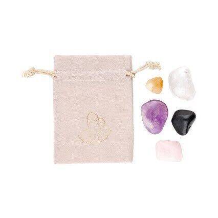 Coffret 5 pierres dans pochon