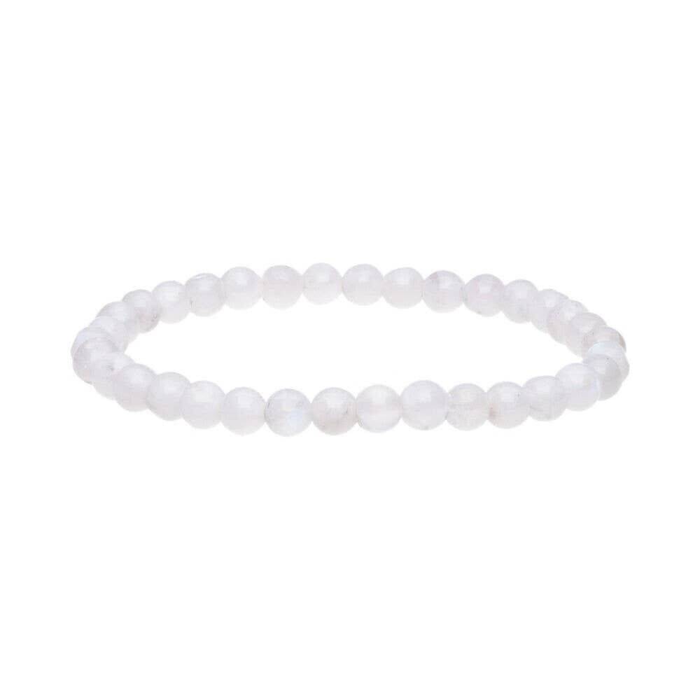 BRACELET perles lisses 6 mm - SELENITE