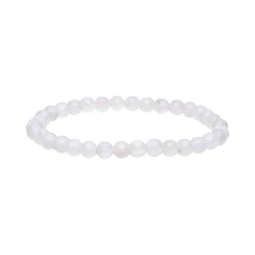 BRACELET perles lisses 6 mm - SELENITE