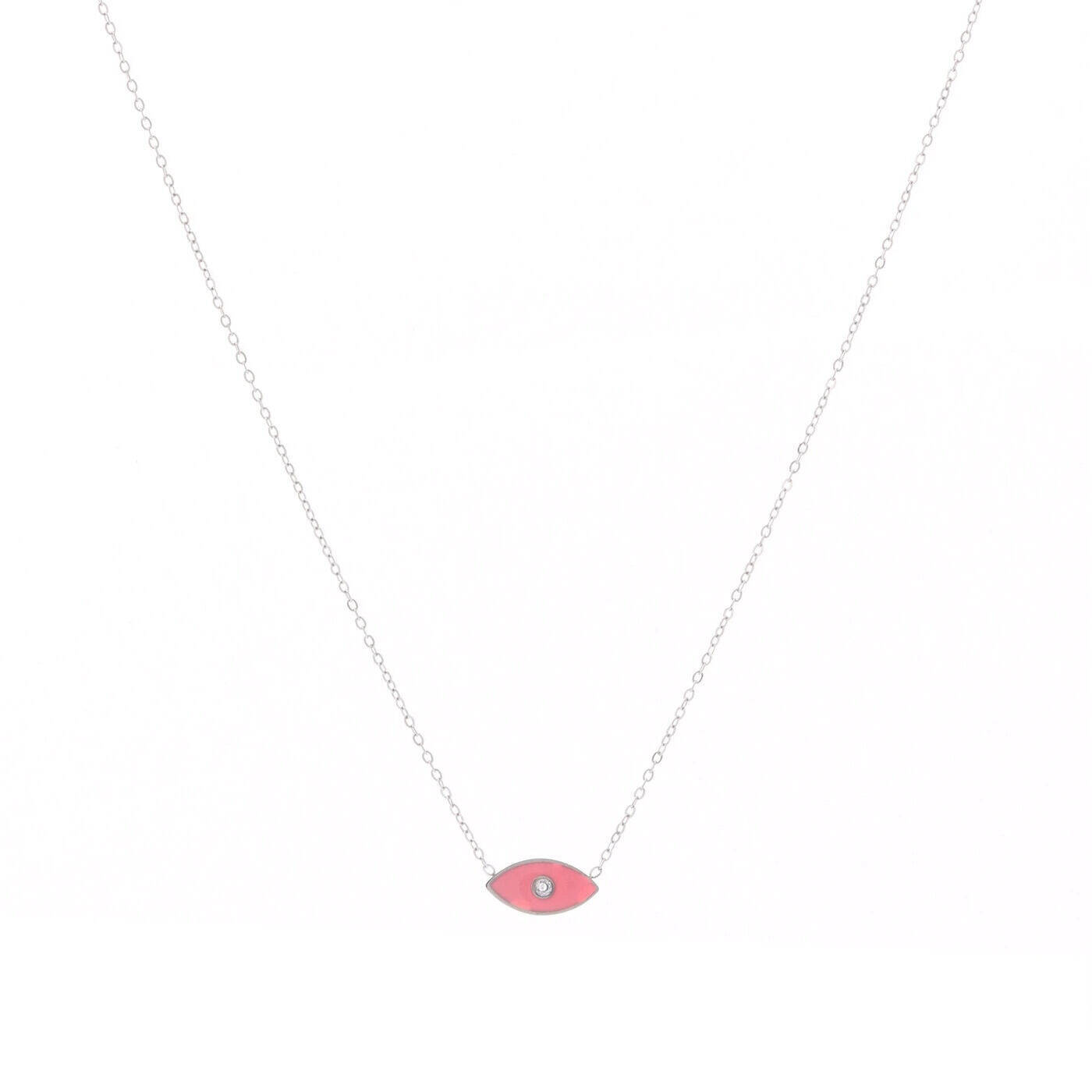 Collier en acier œil rose DORE