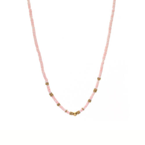 Collier en acier avec pierre céramique