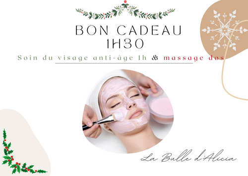 Bon cadeau - Soin du visage anti-âge + massage du dos 