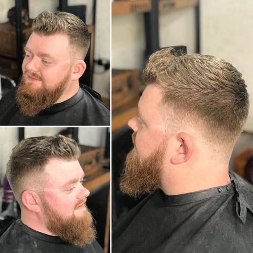 ✂️ #barbergirl #freshtrim #beard #lowfade #wahl @ghatchr