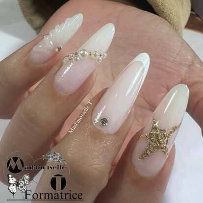 Combi French + Strass + effet 3D