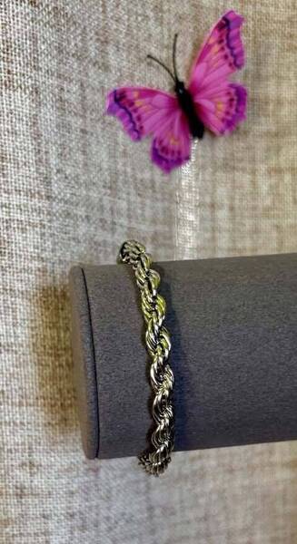 Bracelet acier tricoté tressé mince