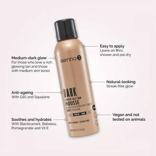 Dark Tinted Q10 Self Tan Mousse 200ML