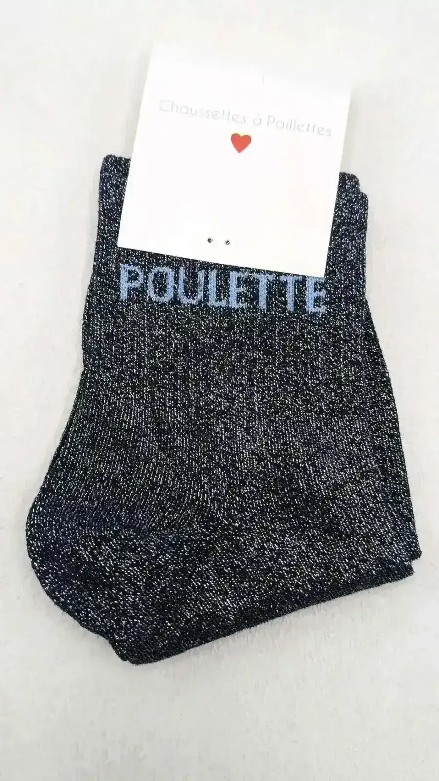 Chaussettes à Paillettes Poulette Bleu Marine