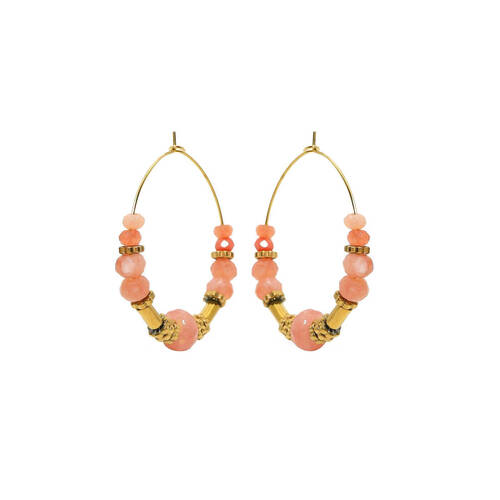 Anneaux d\'oreilles en acier avec cristaux