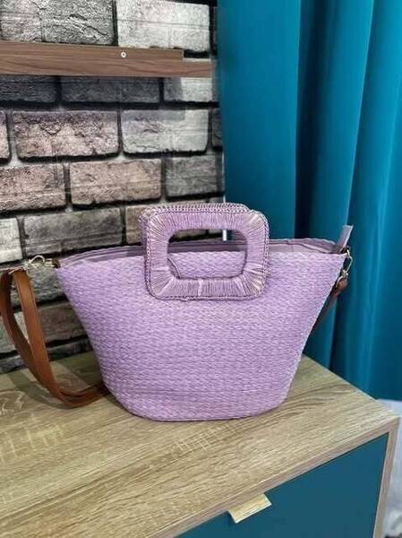 Sac en paille avec poignée différente