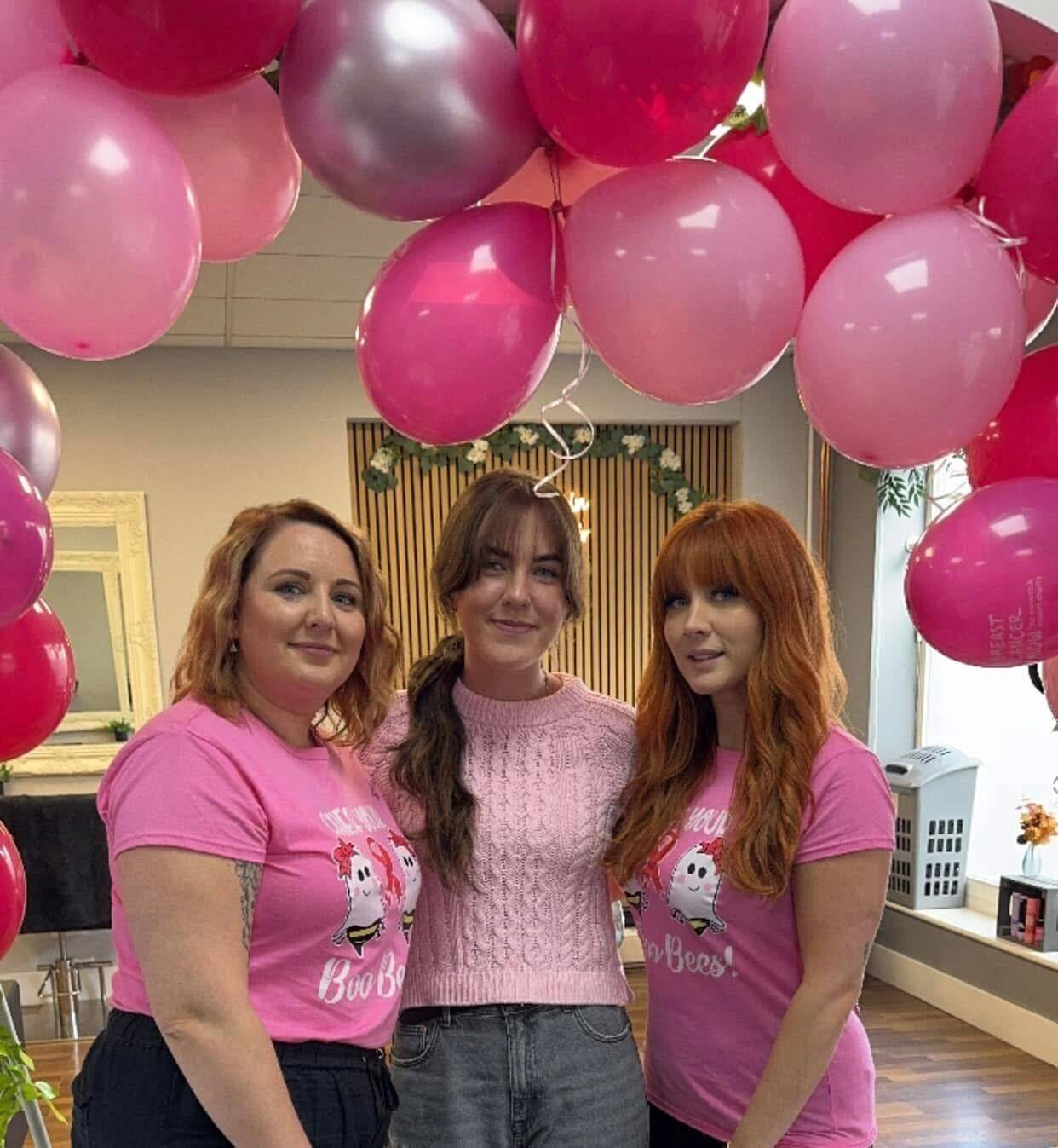 The team raising money for breast cancer 