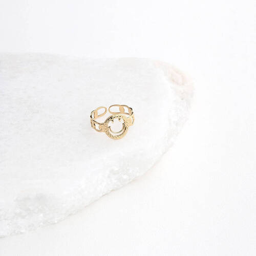 Bague réglable acier smile 
