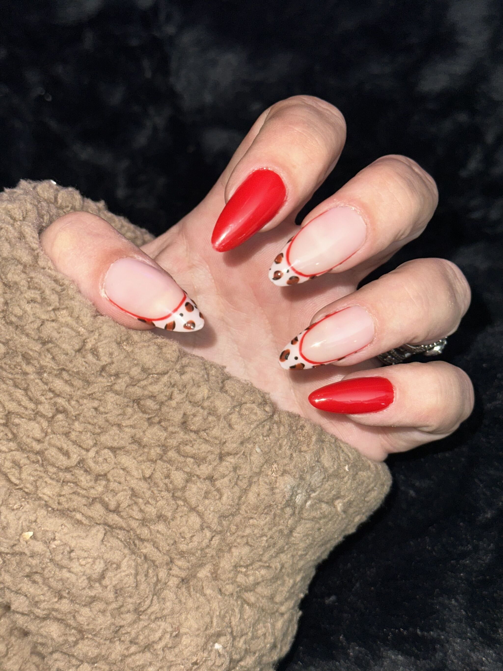 Red With Leopard Print ❤️