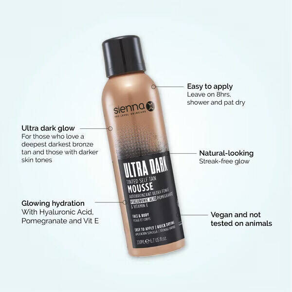 Ultra Dark Tinted Self Tan Mousse 200ML