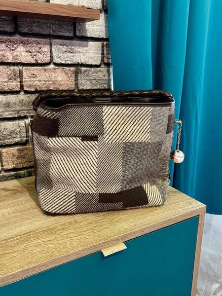 Sac en cuir & laine 