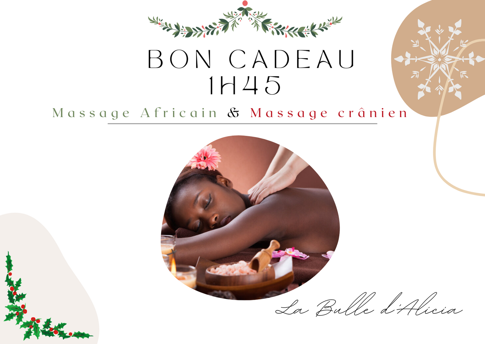 Bon cadeau - Massage Africain + Massage crânien  