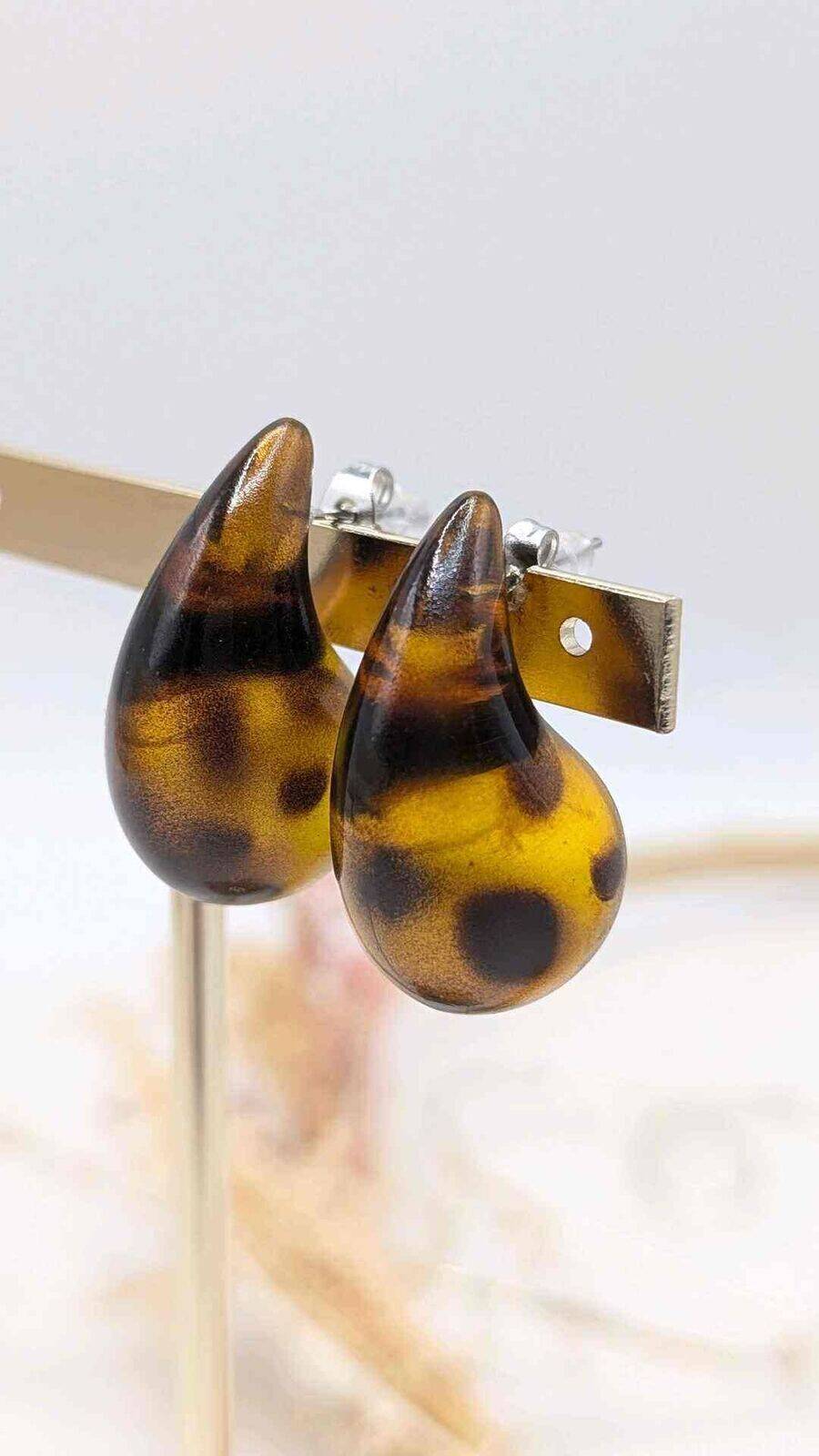 Boucles Gouttes Léopard