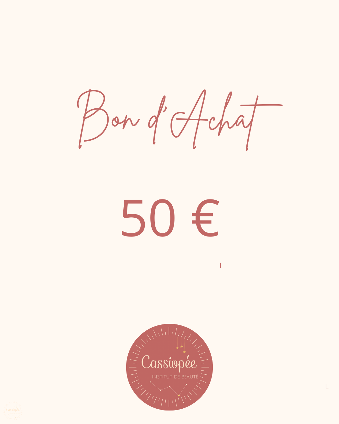 BON CADEAU DE 50€