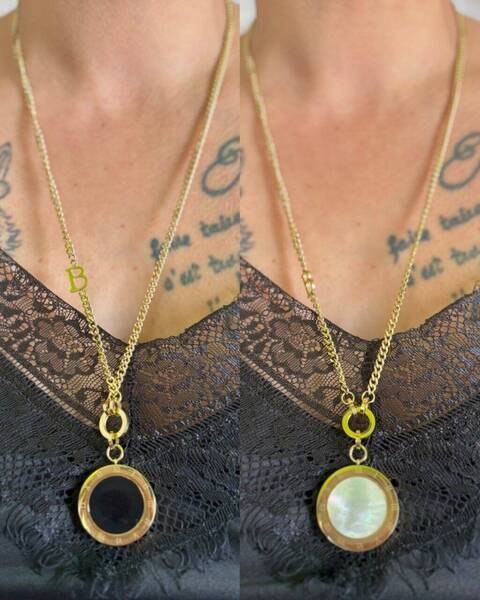 Collier en acier long rond reversible