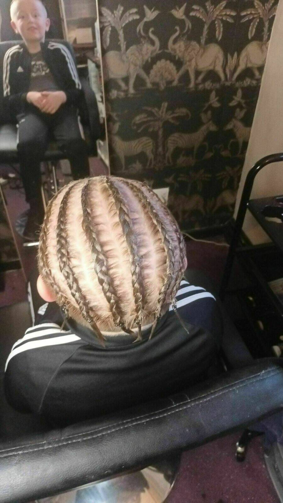Cornrows this is the shortest hair I can braid with fine texture which is 4in long