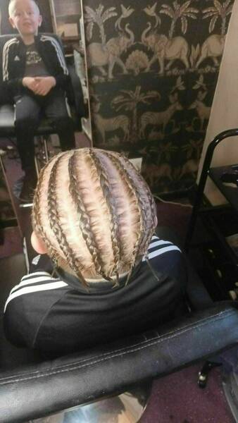 Cornrows this is the shortest hair I can braid with fine texture which is 4in long