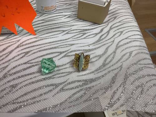 Bague pierre améthyste vert