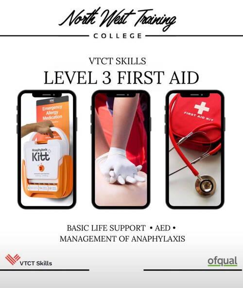 OFQUAL VTCT Level 3 First Aid £300 10th & 11th November 