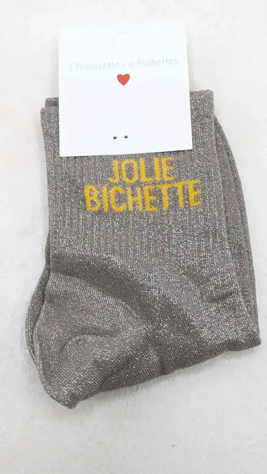 Chaussettes à Paillettes Jolie Bichette Moka