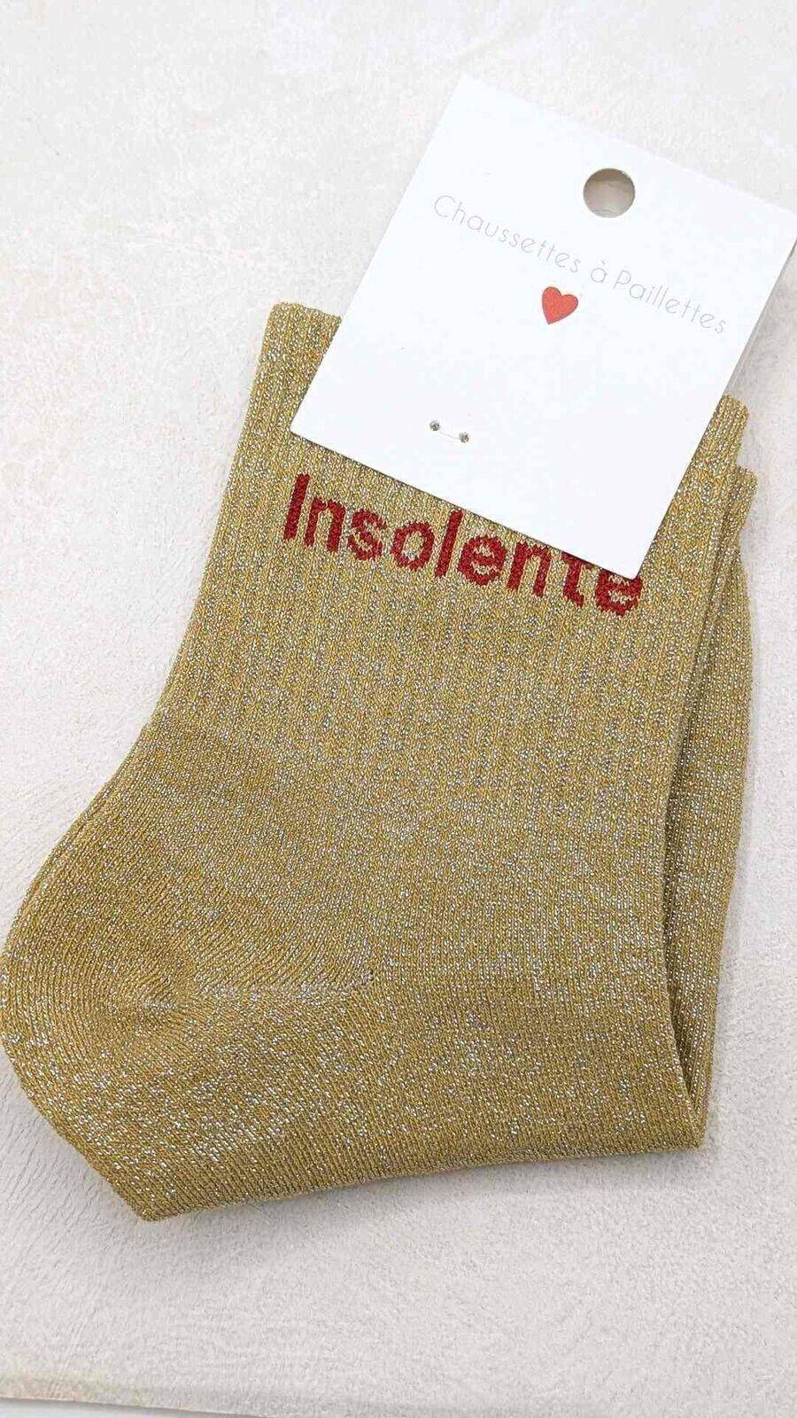 Chaussettes à Paillettes Insolente OR