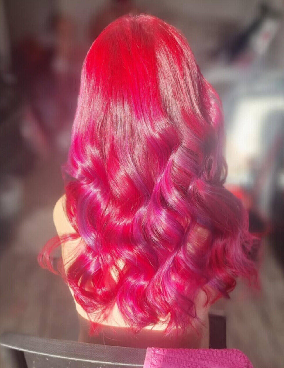 Vivids. Can you believe this is my 7 year olds hair? I'm obsessed 😍  Temporary colour during the school holidays.