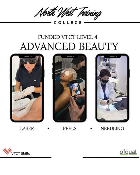 FUNDED VTCT Level 4 beauty starts January peels/Needling/Laser 