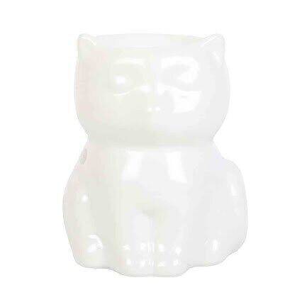 Brûle-parfum pour fondants- Chat blanc