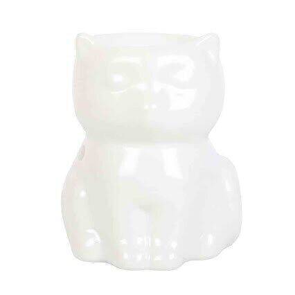 Brûle-parfum pour fondants- Chat blanc