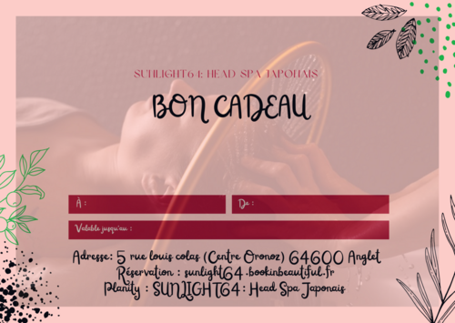 Carte Cadeau Head Spa • 100€ •