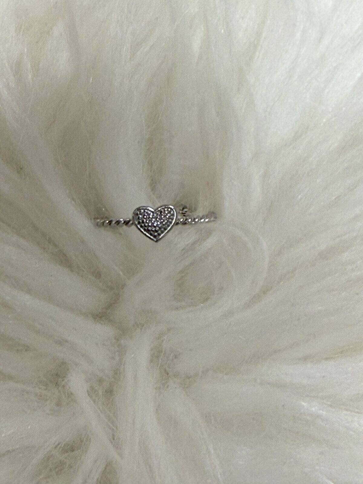 Bague cœur argenté 