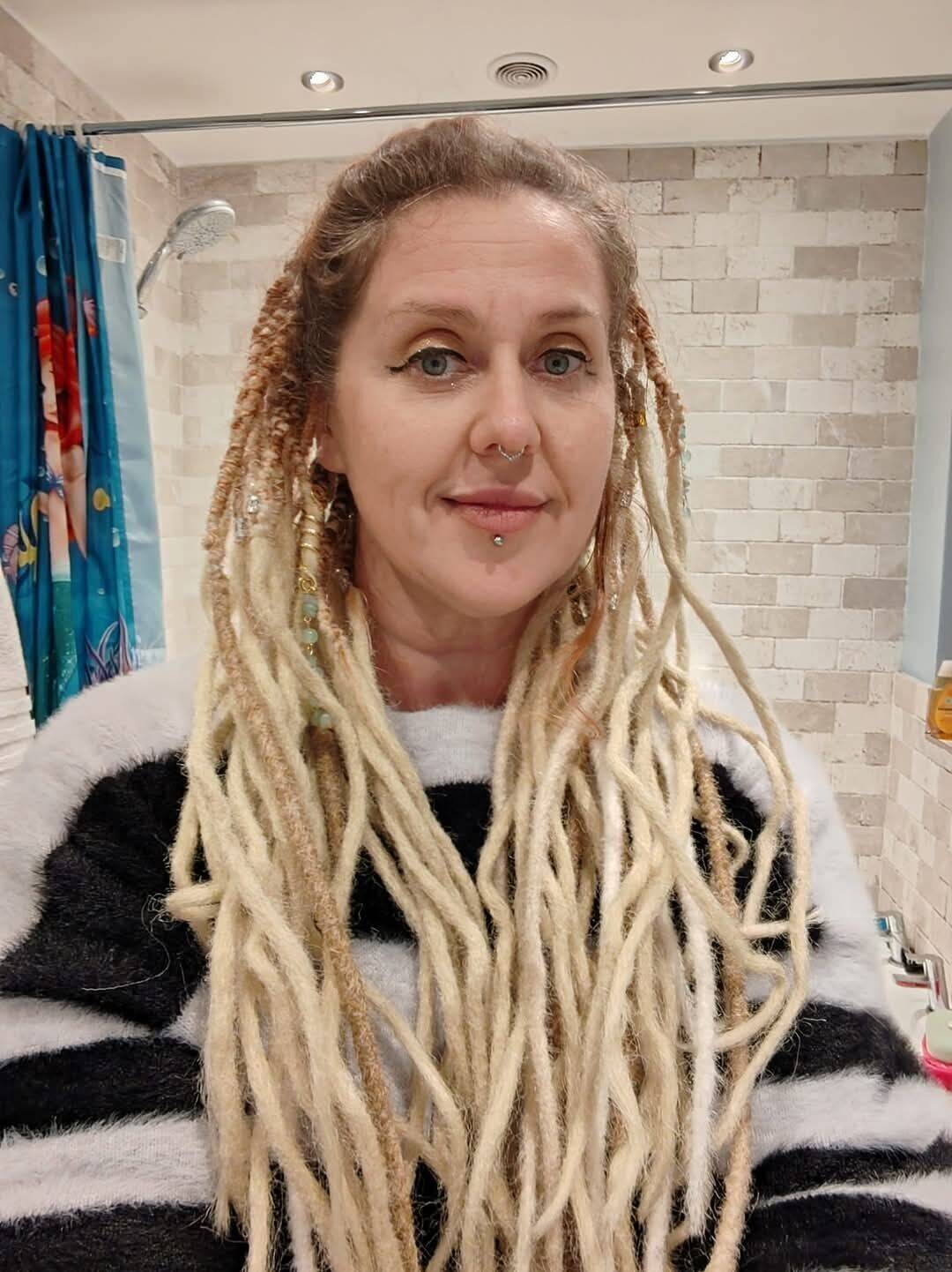 A custom faux dreadlock set for a beautiful client!
