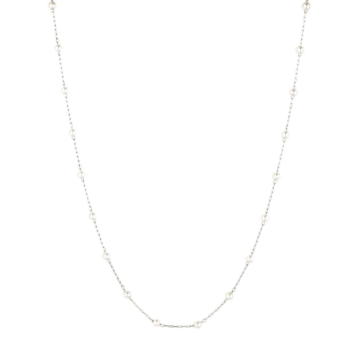 Collier en acier avec petites perles DORE