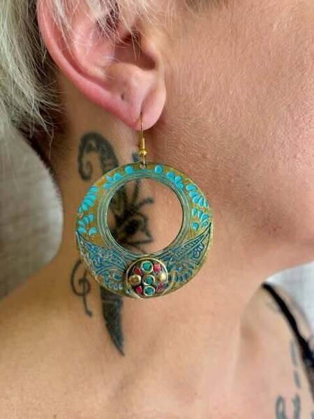 Boucles d\'oreilles doré cercle 