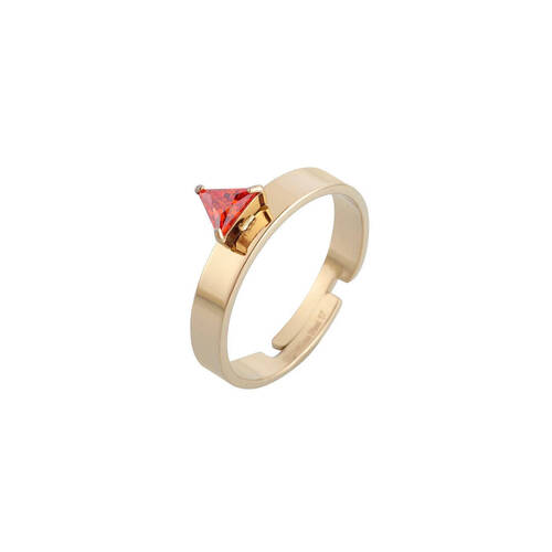 Bague réglable acier formes géométriques triangle