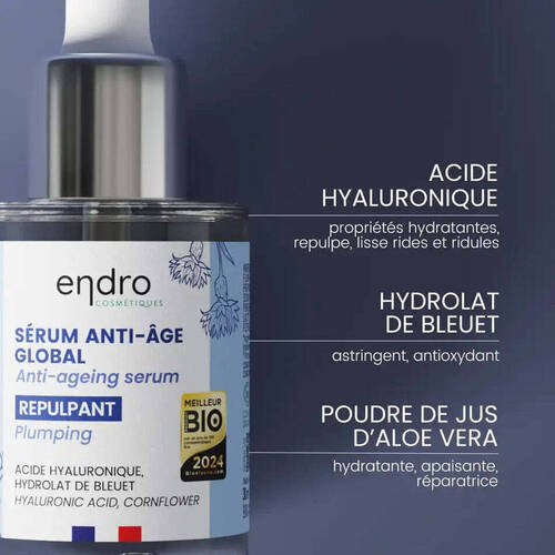 Sérum Anti-âge à l'acide hyaluronique Endro