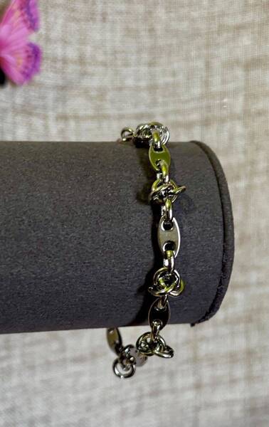 Bracelet en acier liens avec nœud