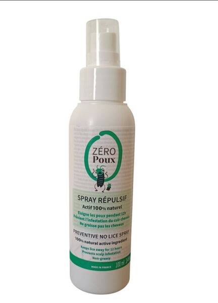 Spray répulsif zéro poux