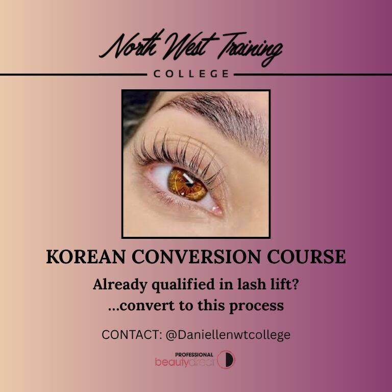 Conversation Course £75 Korean Lash Lift Conversion Course £100 6th October 3pm deposit 